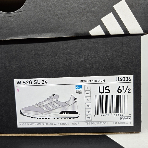 New adidas S2G 24 Spikeless Golf Grey Silver Metallic Women's Shoes Size 6.5 - Picture 8 of 8